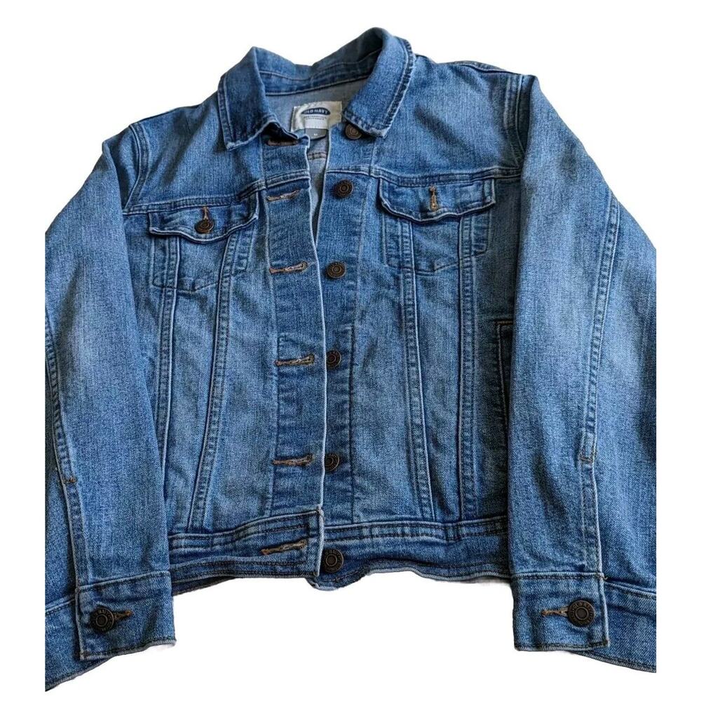 Old Navy Women’s Denim Jean Button Up Jacket Blue Size Medium Photos Measurement